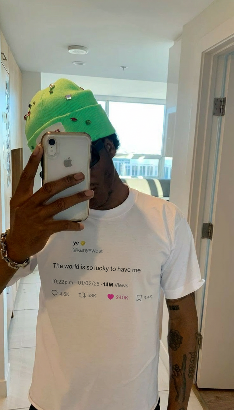 Kanye West "The world is lucky to have me" Graphic T-Shirt