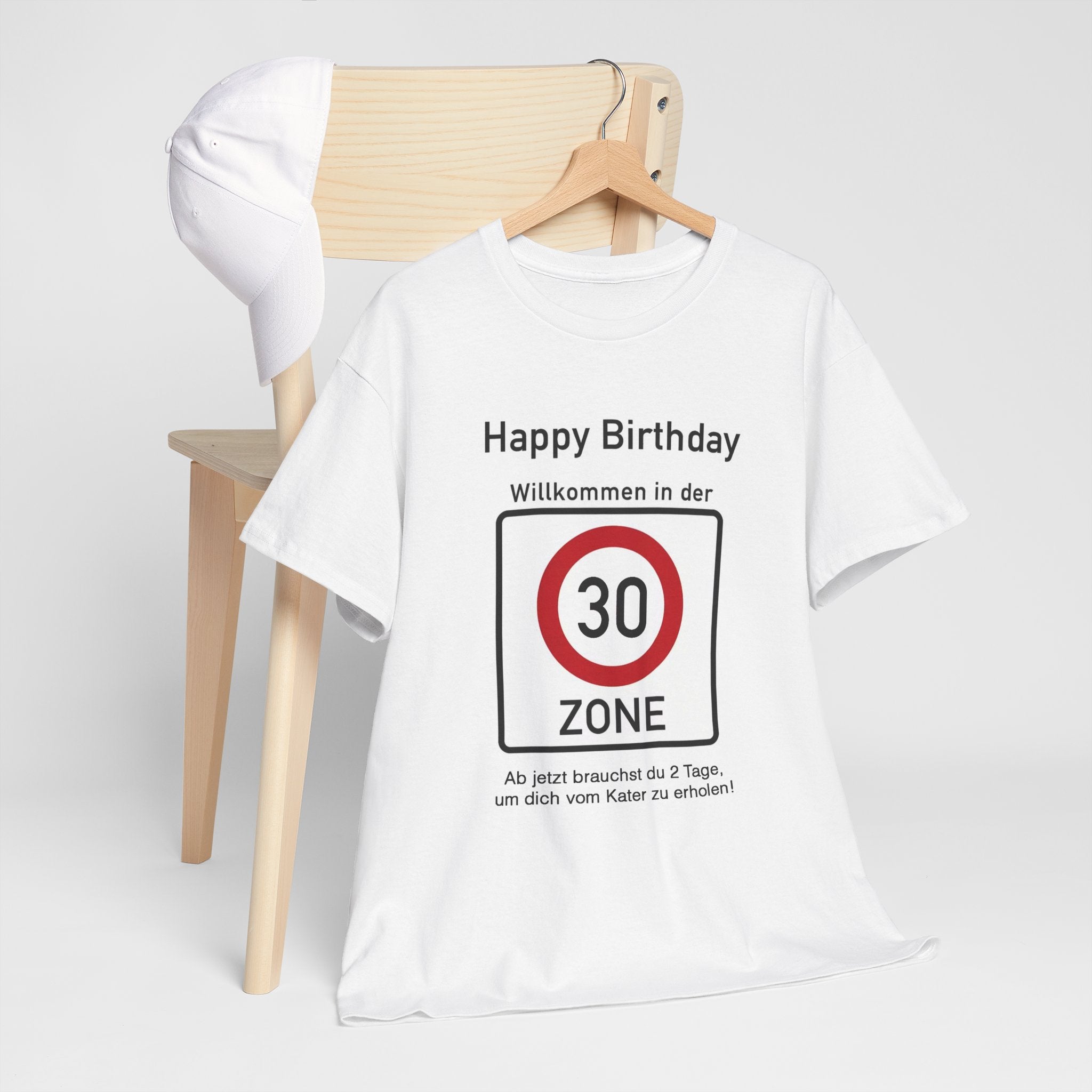 30. GEBURTSTAG T-SHIRT „Willkommen in der 30-Zone!"