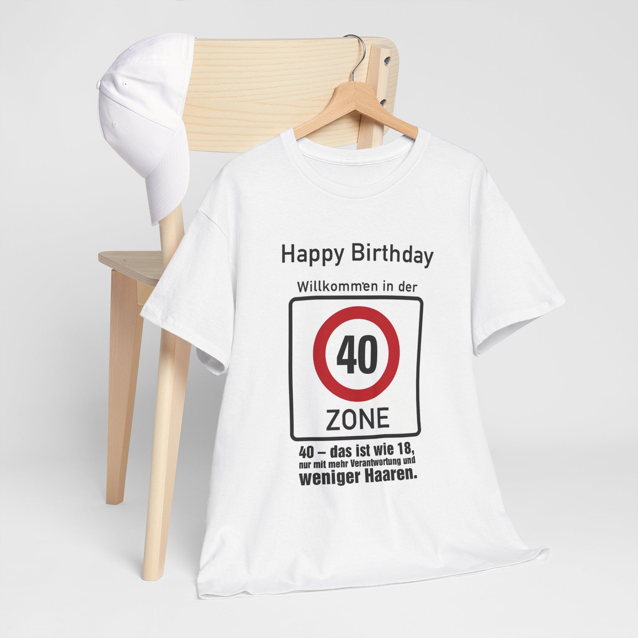40. GEBURTSTAG T-SHIRT „Willkommen in der 40-Zone!"