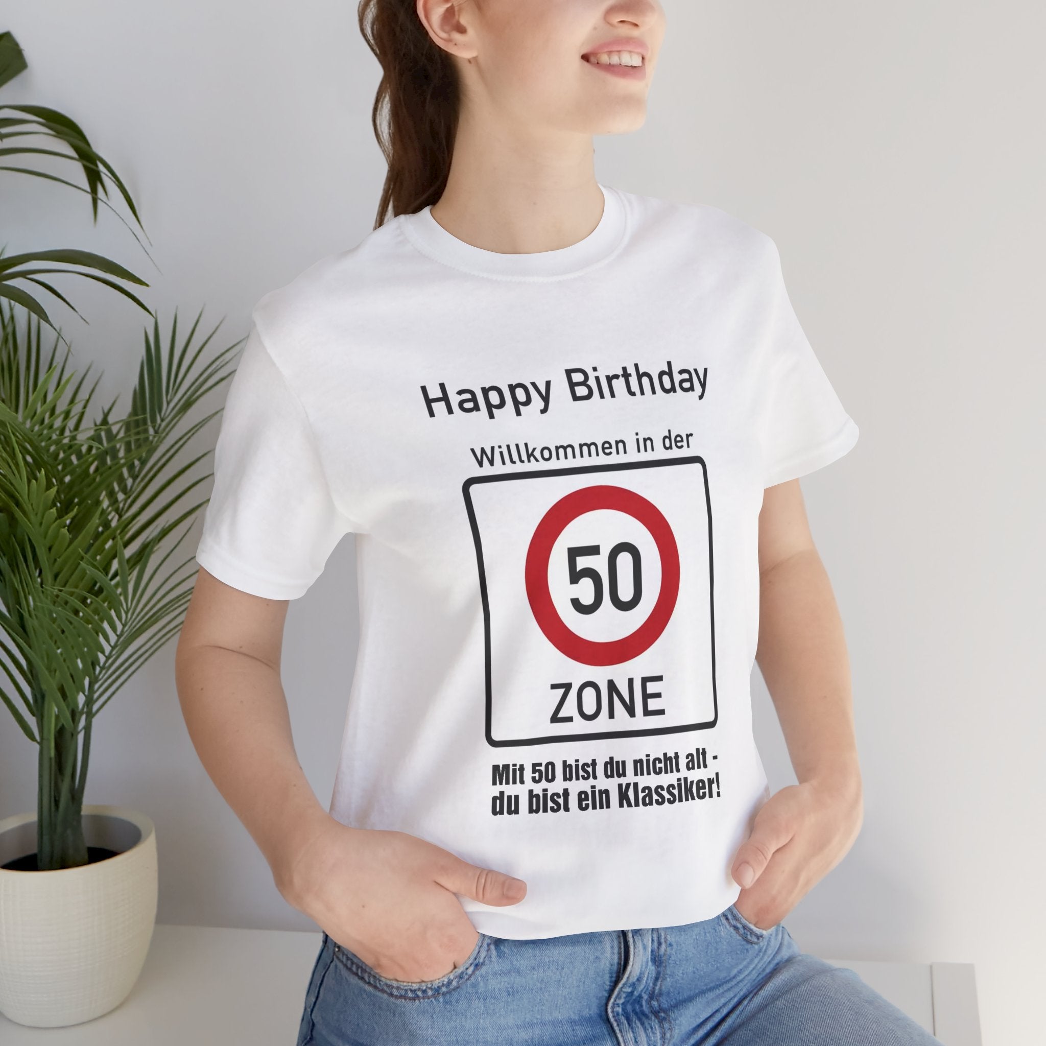 50. GEBURTSTAGS T-Shirt „Willkommen in der 50-Zone!"